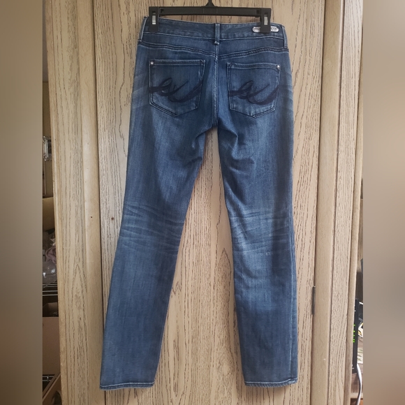 Express Jeans Stella Skinny Low Rise Stretch Embroidered Pockets Slim Size  0 R - Picture 2 of 9